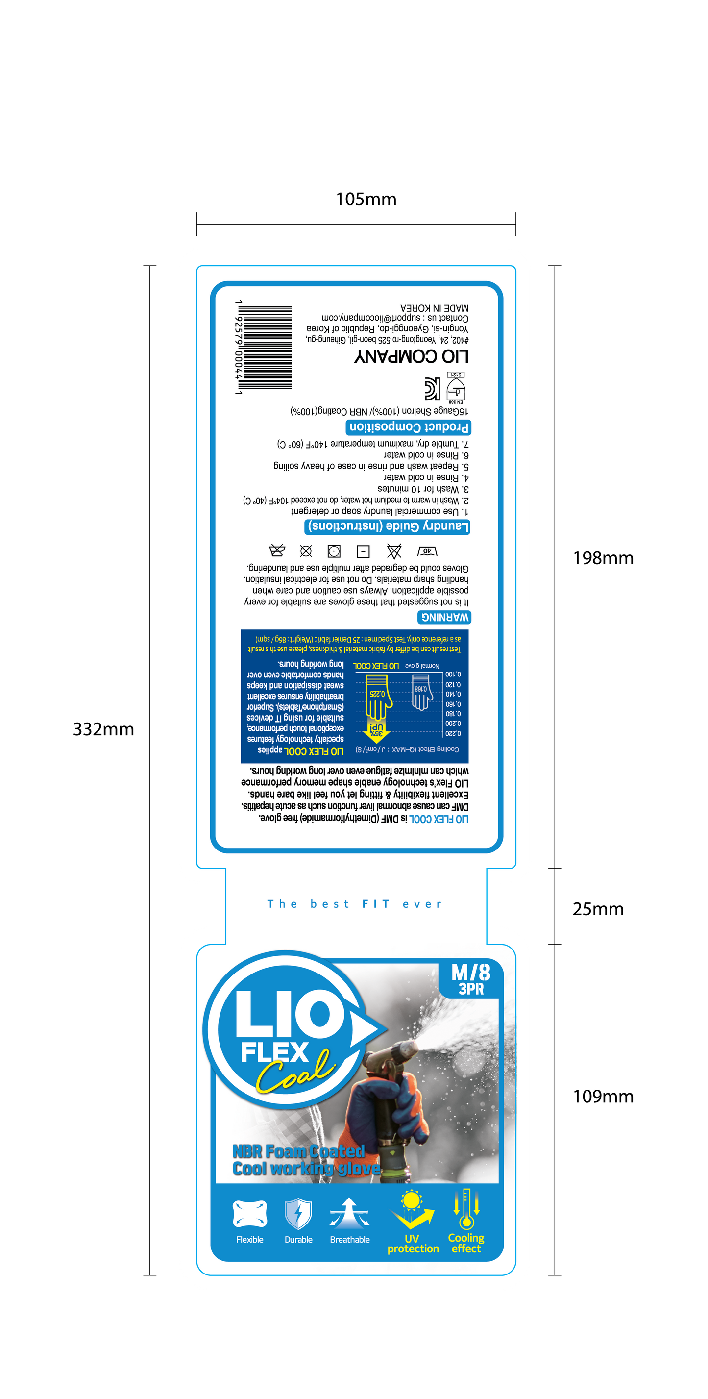 LIO FLEX Cool NBR Foam Coated Work Gloves