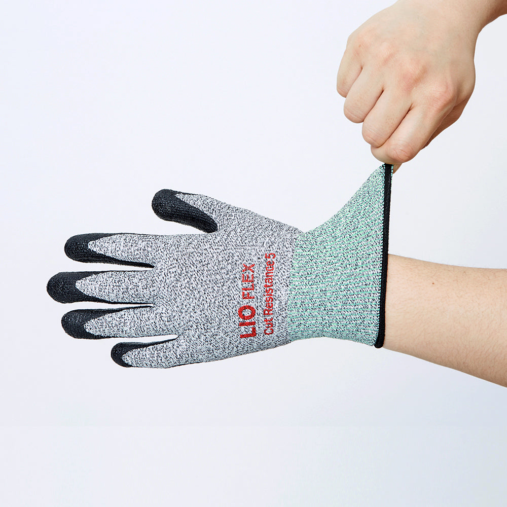 LIO FLEX Level 5 Cut Resistance NBR Foam Coated Work Gloves