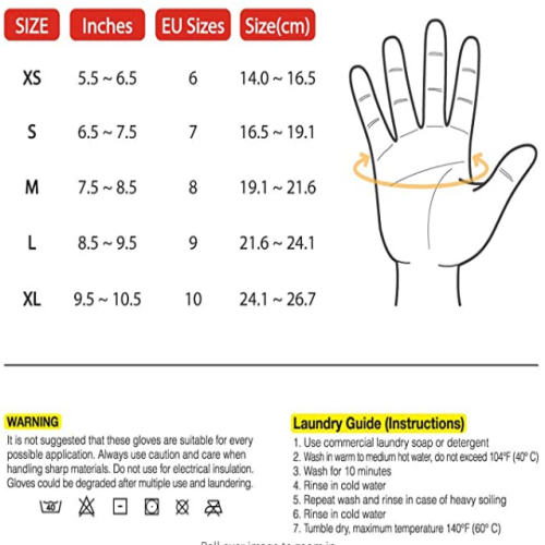 LIO FLEX Cold Weather Winter Fleece NBR Foam Coated Work Gloves