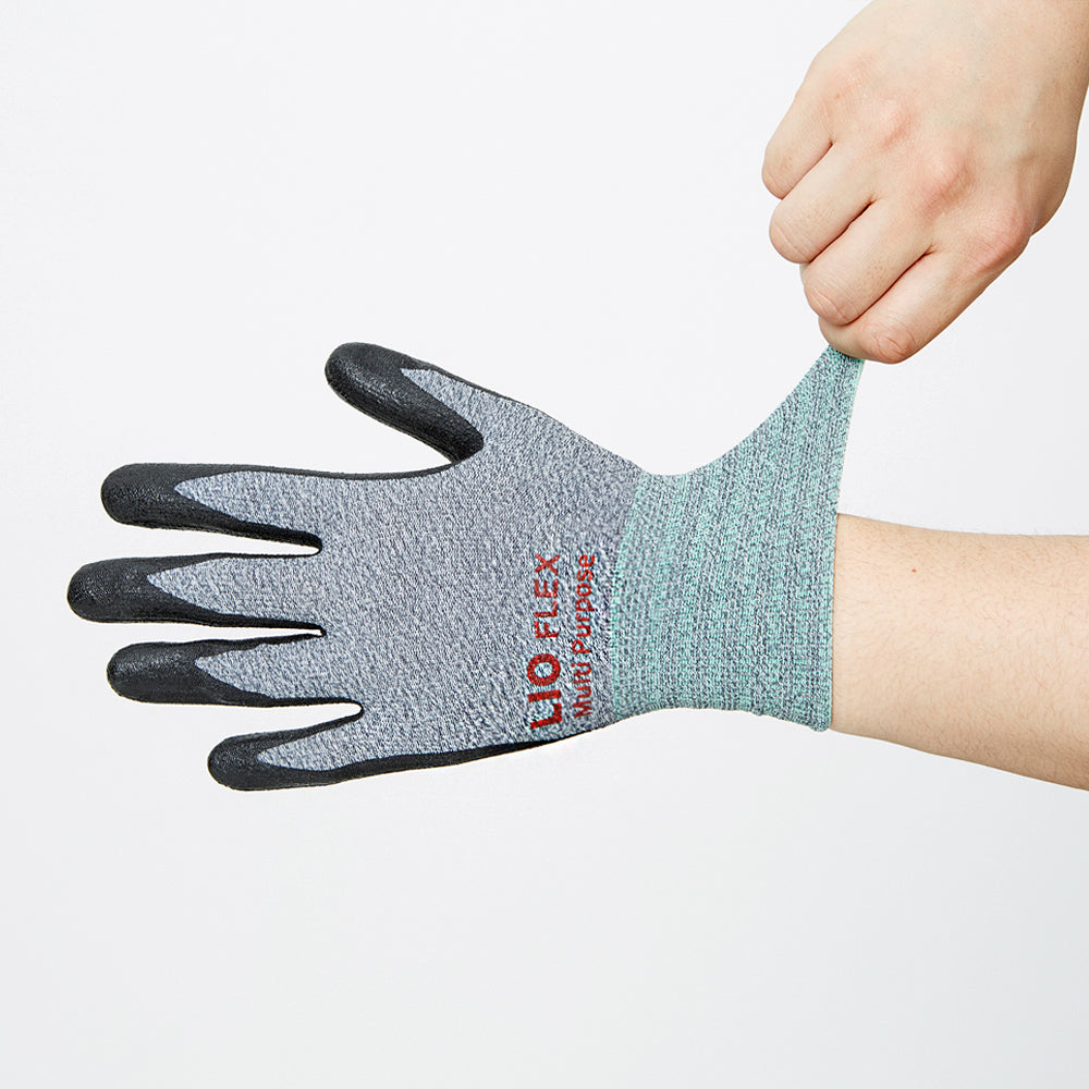 Lio Flex Touch Screen Gloves - 3 Pairs, Work Gloves Men & Women, Gloves with [10 Touchscreen fingers], Safety Work Gloves for Men & Women, Thin